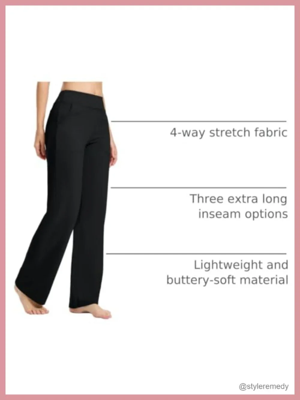 Tall Women's Wide Leg Yoga Pants High Waist Stretch Nylon Casual Sweatpants